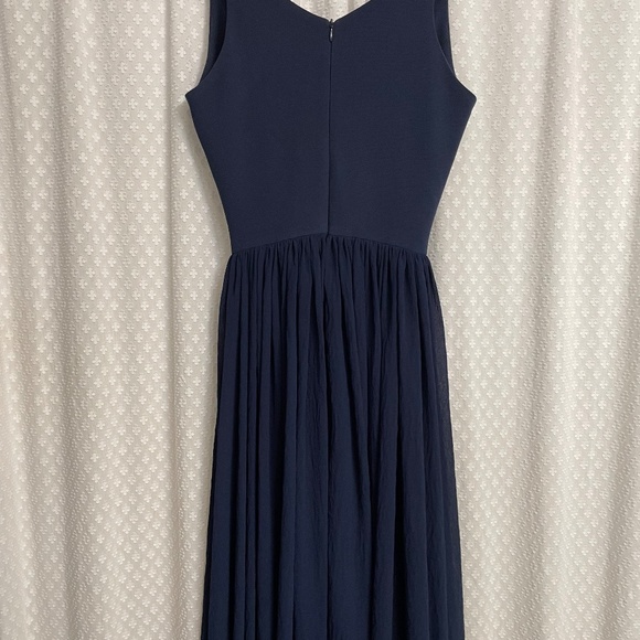 MOVING SALE-Dress the population Alicia Mixed Media Midi Dress- Navy XSmall - Picture 5 of 8